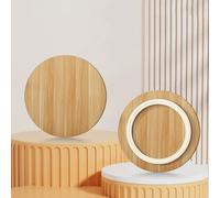 Générique Plateau Tournant Lazy Susan Organisateur De Table Assiette Rotatif Rond en Bois 50-100cm Plateau De Service pour Table À Manger(Yellow,100cm (40in))