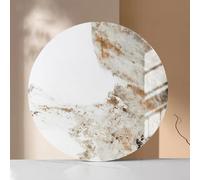 Générique Plateau Tournant Lazy Susan pour Table à Manger Grand Assiette de Service Rotative en Marbre Texturé Rock Slab Plateau Rotatif Ronde Centre de Table de Cuisine(Glossy Orange,20in/50cm)