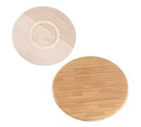 Générique Plateau Tournant Manuel en Bois 60/80/100cm Plateau De Service Rotatif Rond Lazy Susan Organisateur De Table Rotatif pour La Cuisine(Yellow,85cm(33in))