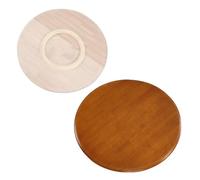 Générique Plateau Tournant Manuel en Bois 60/80/100cm Plateau De Service Rotatif Rond Lazy Susan Organisateur De Table Rotatif pour La Cuisine(Brown,90cm(35in))
