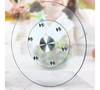 Générique Plateau Tournant Rond Lazy Susan, 60-100cm plateau de service Transparent, plateau Tournant En Verre Rond De Pour Table À Manger De Cuisine(24"/60cm)