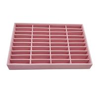 Générique Plateaux à Bijoux Empilables à 40 Compartiments - Plateau de Rangement, Présentoir et Porte-Bracelets, Rose