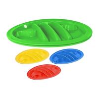 Générique Plateaux à Tacos - Set De 4 Plateaux De Service Alimentaire Avec Séparateurs | Assiettes De Table Pour Tacos | Pour Réceptions Mariages Fêtes Dîners Déjeuners