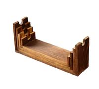 Générique Plateaux Surélevés Présentoirs - Presentoirs À Desserts Étagères En Bois - 4 Pièces Organisateur De Rangement Décor Maison Pour Comptoir Cuisine Bureau Aliment Bougie Parfum Épice