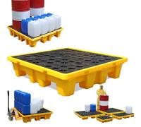 Générique Plateforme de rétention modulaire Industrielle pour palettes, étagères murales de Garage, empilable, avec Orifice de Drainage, Robuste, pour seaux de Peinture, Grande capacité (50 x 36 x 10