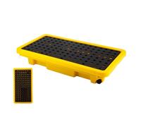 Générique Plateforme modulaire empilable de Confinement des déversements d'hydrocarbures, Plateau Anti-Fuite Durable avec Orifice de vidange pour fûts, Solution Portable