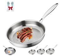 Générique Plateful Titanium Pan with Lid, 100% Pure Titanium Pan for Cooking, Non-Stick Hammered Pans Pro, Ultra-Durable & Scratch-Resistant, Even Heating, Perfect for Every Cooktop (No Lid,28cm)