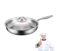 Générique Plateful Titanium Pan with Lid, 100% Titanium Pro Hammered Pans for Cooking, Multifunctional Durable Frying Nonstick Pans, Non-Stick, Perfect for Every Cooktop (With Lid,28cm/11.02in)