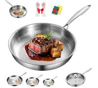 Générique Platefull Titanium Pan, 2026 Upgrade to 100% Non-toxic Titanium Pan, Ultra-Durable, Non Stick Chemical-Free, Extreme Heat-Resistant, Compatible With All Cooktops (10.23in/26cm,Without Lid)