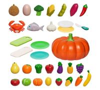 Générique Play Food Kitchen Sets, Sorting Fake Food Toy, 1240g Pretend Play Vegetables with Realistic Textures, Harvest Theme Educational Kit, Grocery Store Accessory for Home School Farm Cart
