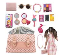 Générique Play Makeup Set for Kids - Portable Fun Princess Pretend Handbag - Kids Wallet Set - for Stage Performance Indoor Outdoor Home Party Holiday Birthday New Year Vacation
