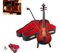 Générique Playable Tiny Violin Figurine,Mini Violin with Sad Music,Portable Size & Easy to Operate，Ideal for Desk Ornament, Party Deco & Holiday Presents (6.30×2.17×0.98in)