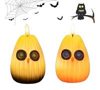 Générique Playful Owl Led Night Light Decor, Cute Pumpkin Owl Shaped Night Light, Halloween Glow Owls Led Nights Lights, for Bedroom, Living Room, Bar, Party (2PCS-C)