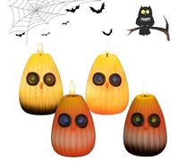 Générique Playful Owl Led Night Light Decor, Cute Pumpkin Owl Shaped Night Light, Halloween Glow Owls Led Nights Lights, for Bedroom, Living Room, Bar, Party (Mix)