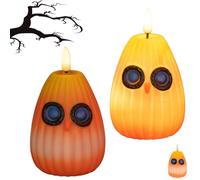 Générique Playful Owl Led Night Light Decor, Cute Pumpkin Owl Shaped Night Light, Halloween Table Decor for Bedroom, for Bedroom, Living Room (A+C,2 Pcs)
