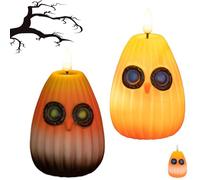 Générique Playful Owl Led Night Light Decor, Cute Pumpkin Owl Shaped Night Light, Halloween Table Decor for Bedroom, for Bedroom, Living Room (B+C,2 Pcs)