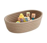 Générique Playful Toy Storage - Soft Box Shelves | 26x16x8cm Storage Container with Natural Fiber Wicker Design, Cotton Rope Fabric Box, Baskets & Bins Clothes Bin, Container Boxes for Kids Room