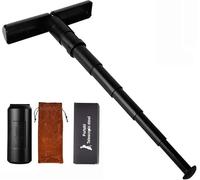 Générique Pliable Bâton de Marche Télescopique, Canne Siège Pliante Légère, Bâton de Randonnée Télescopique Hauteur Réglable, Canne de Marche Pliable Tabouret pour Trekking, Camping, Voyage