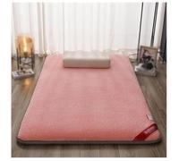 Générique Pliable Matelas Futon Matelas de Sol Japonais Tapis de Lit Enroulable Matelas de Tatami Coussin de Camping Portable Tapis de Sol pour Camping, Dortoir, Lit d'amis(Pink,180x200cm)