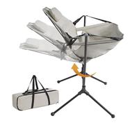 Générique Pliante Portable - Tabouret à Bascule 100 x 64 x 78 cm, à Bascule en Aluminium Robuste | Angle d'inclinaison réglable avec bandoulière, Choix de Plage de Jardin en d'aluminium AR