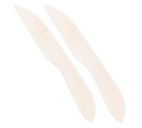 Générique Plioirs en Os Véritable 2pcs pour Pliage et Rainage de Papier, Outil Multifonctionnel en Os D'ox pour Scrapbooking et Projets Diy, Couleur Beige