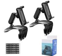 Générique plixorahub Phone Holder, kicklo, unirexa Holder Dashboard, for Steering Wheel & Sun Visor(Upgrade Clip Never Fall) (2 PCS,with Phone Number)