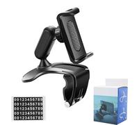 Générique plixorahub Phone Holder, kicklo, unirexa Holder Dashboard, for Steering Wheel & Sun Visor(Upgrade Clip Never Fall) (1 PCS,with Phone Number)