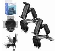Générique Plixorahub Phone Holder, Unirexa Universal 360° Dashboard Phone Holder, Multifunctional Dashboard Clip-on Car Phones Holder, Fits 4”-7” Phones, for Rearview Mirror, Sun Visor (2Pcs)
