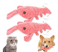 Générique Plothuge Dog Toys, Floppy Lobster Interactive Dog Toy, Moving Pet Toy to Keep Them Busy for Boredom for Small Medium Large Dogs and Cats (Pink*2PCS)