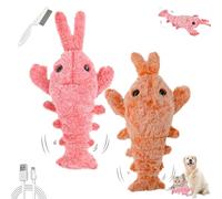 Générique Plothuge Dog Toys, Plothuge Floppy Lobster Interactive Dog Toy, Moving Pet Bauble with Electric Simulation Swing Function, for Small Medium Large Dogs and Cats (Complexion-Pink)