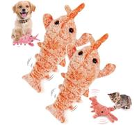 Générique Plothuge Dog Toys, Plothuge Floppy Lobster Interactive Dog Toy, Wiggly Lobster Pet Toy for Samll Dogs and Cat, USB Rechargeable, Removable for Cleaning (2pcs-3)