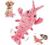 Générique Plothuge Dog Toys, Plothuge Floppy Lobster Interactive Dog Toy, Wiggly Lobster Pet Toy for Samll Dogs and Cat, USB Rechargeable, Removable for Cleaning (Pink)
