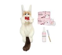 Générique Plüschkatzen-Rucksack - Geräumige Plüschtasche | Weicher katzenförmiger Rucksack | Realistische Simulation -Katze für Uni, Arbeit, Büro, Reisen, Pendeln, Wandern und Picknick