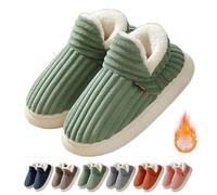Générique Pluffi The Cozy & Stylish Slipper, Pluffi Cozy Stylish Slipper, Pluffi Slipper Booties, Pluffi Slippers, Winter Warm Thick-Soled Plush Fuzzy House Cloud Slide (Green,36-37)