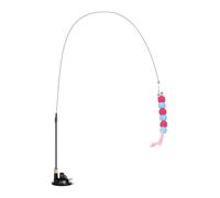Générique Plumes Cat Toy - Sucerette Bâtonnet pour Chat,Bâton télescopique à Ventouse pour Chat,pour l'entraînement et Le Divertissement Quotidiens, à la Maison, au Jardin ou