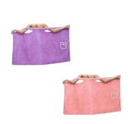 Générique Plus Size Women's Wearable Shower Skirt Bow Tie Water Absorption and Quick Drying Beauty Glow Wrap Towel with Straps (Purple3+Pink,Large)
