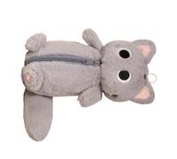 Générique Plush Animal Pencil Case, Multifunctional Plush Animal Pouch, Cartoon Cat Pen, 13.78x7.87 inches Soft Stationery Storage Bag for College, School, Adult, Teen Girl, Boy