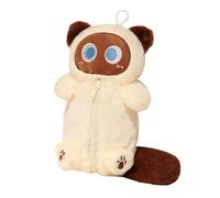 Générique Plush Animal Pencil Case, Multifunctional Plush Animal Pouch, Cartoon Cat Pen, 13.78x7.87 inches Soft Stationery Storage Bag for College, School, Adult, Teen Girl, Boy