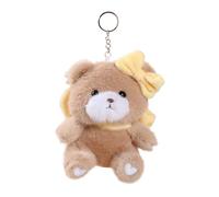 Générique Plush Bear Keychain, Soft Mini Bow teddys Stuffed Doll with Key Ring Clip, Cute Bag Charm Accessory for Backpack Purse, Wallet, Car Mirror, Gift Crafts for Girls, Kids, Friends 5.12 Inches