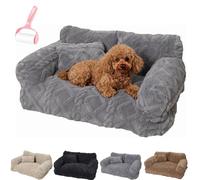 Générique Plush Calming Pet Sofa Bed with Removable Cove,Non-Slip Washable Plush Pet Sofa Bed,Soft Warm Thickened Anti-Scratch Puppy Nest,6 Sizes for Small Medium Large Dogs and Cats