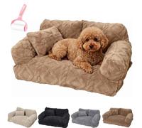 Générique Plush Calming Pet Sofa Bed with Removable Cove,Non-Slip Washable Plush Pet Sofa Bed,Soft Warm Thickened Anti-Scratch Puppy Nest,6 Sizes for Small Medium Large Dogs and Cats