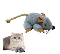 Générique Plush Cat Toy Mouse - Realistic Moving Tail Interactive for Cat Play, Built-in Sound Mouse Pet Toy with Soft Plush Material, Engaging Entertainment for Kitten Cats Home Indoor Outdoor