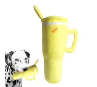 Générique Plush Chew Toys | Squeaky Plush Dog | Chew Resistant Pet Toys | Pet Interactive Toys | Squeaky Pet Water Cup Shape Stuffed Toy | Portable Plush Chew Toys for Puppies Dogs