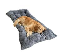 Générique Plush Dog Bed - Thick Rectangular Pet Sofa | Soft Crate Cushion