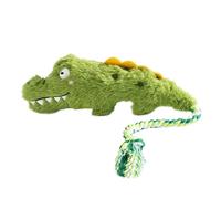 Générique Plush Dog Toy, Crocodile-Shaped Squeaker, Soft Chew Animal, 7.87 inches Compact Puppies Training Aid, Interactive Plaything for Teething Pets, Indoor Outdoor, Home and Park, Green