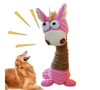 Générique Plush Dog Toy, Giraffe Plush Toy, Soft Pet Chew, Interactive Squeak Doll for Puppies, Compact Teething Relief, Boredom Fun Tool Indoor, 8.66x4.72x2.36 inches