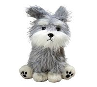 Générique Plush Dog Toy, Realistic Plush Doggie, 9.84in Schnauzer Cute Soft, Decorative Sleeping Companion, Stuffed Animal Decor for Bedroom, Shelf, Study, Living Room, Table Display