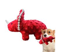 Générique Plush Dog Toy - Squeaky Chew Plaything for Puppies Dogs | Fabric with Sound Feature, Soft Engaging Tug Toy for Chewing Fetching Cuddling, Multi Color Design 11.02 in