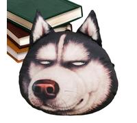Générique Plush Doll Dog, Husky Head Cushion, Stuffed Animal Pillow, Soft Comfort Toy, Decorative Bed Pillow, Nap Cushion, Kids Sleep Buddy for Home Bedroom Living Room Office