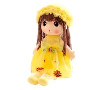 Générique Plush Doll | Soft Doll | Cute Little Girl Figure Sleeping Companion for Youth Bedroom Sofa Decor Birthday Christmas Home